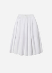 Full Skirt in Cotton Poplin - White - CO Collections